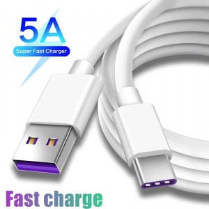 5A USB Type C Cable Fast Charging Mobile Phone Charger