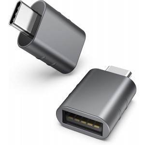 USB C to USB Adapter Pack of 2 USB C Male to USB3 Female Adapter Compatible with MacBook Pro 2021 iMac iPad Mini 6/Pro MacBook Air 2022 and Other Type C or Thunderbolt 4/3 Devices Space Grey